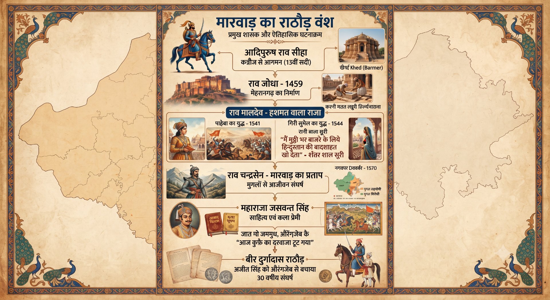 मारवाड़ का इतिहास - Rajasthan GK and Computer Notes for Patwari & LDC Exam - NotesMind