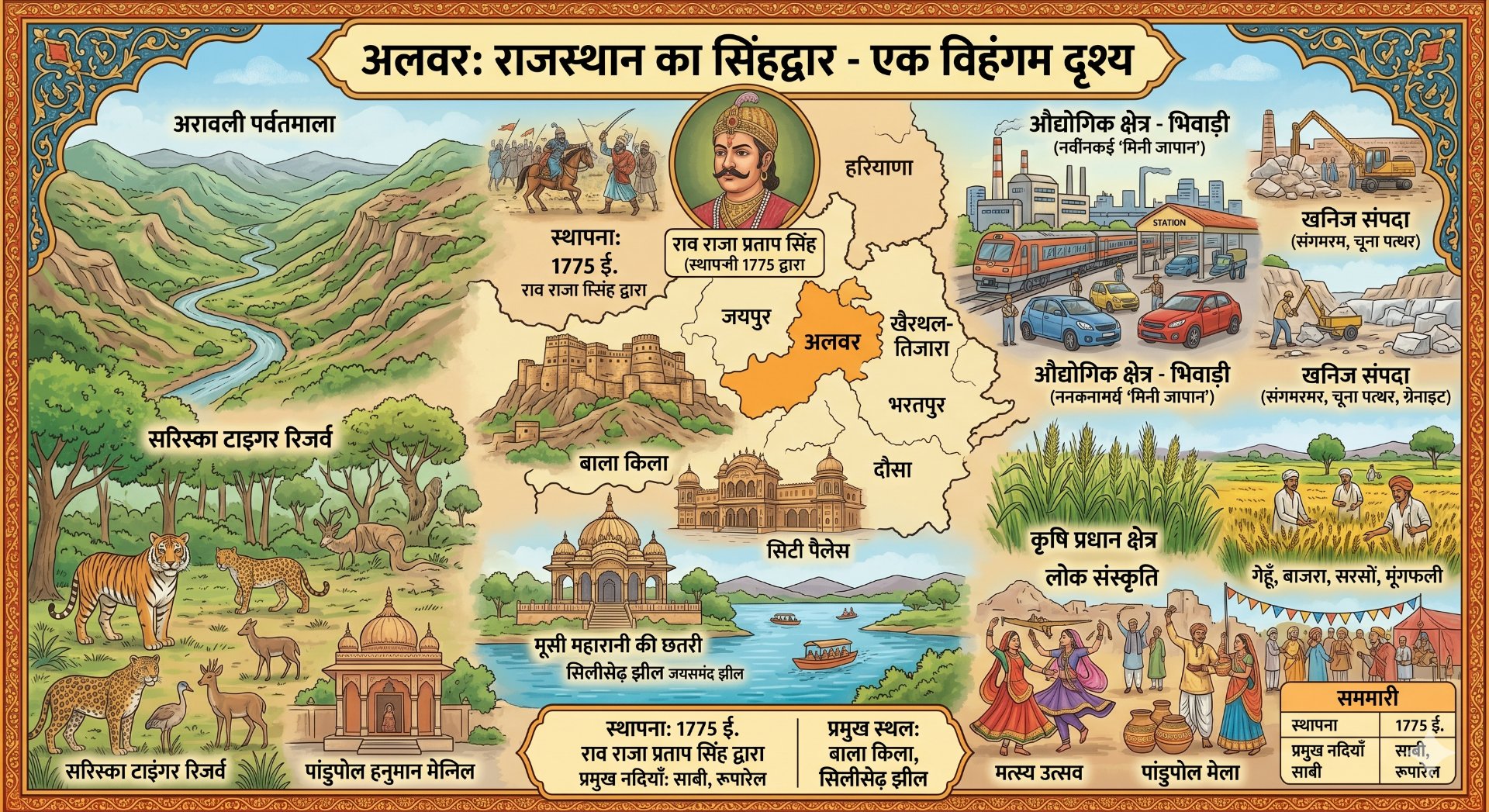 अलवर जिला दर्शन - Rajasthan GK and Computer Notes for Patwari & LDC Exam - NotesMind
