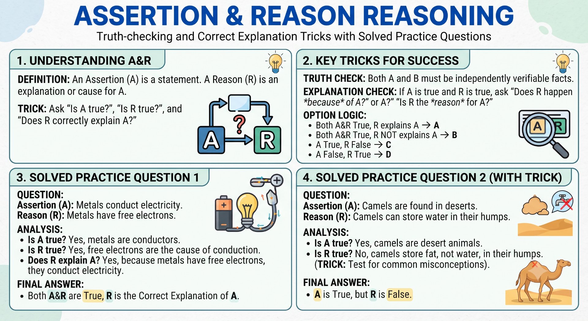 Assertion & Reason Reasoning - Rajasthan GK and Computer Notes for Patwari & LDC Exam - NotesMind