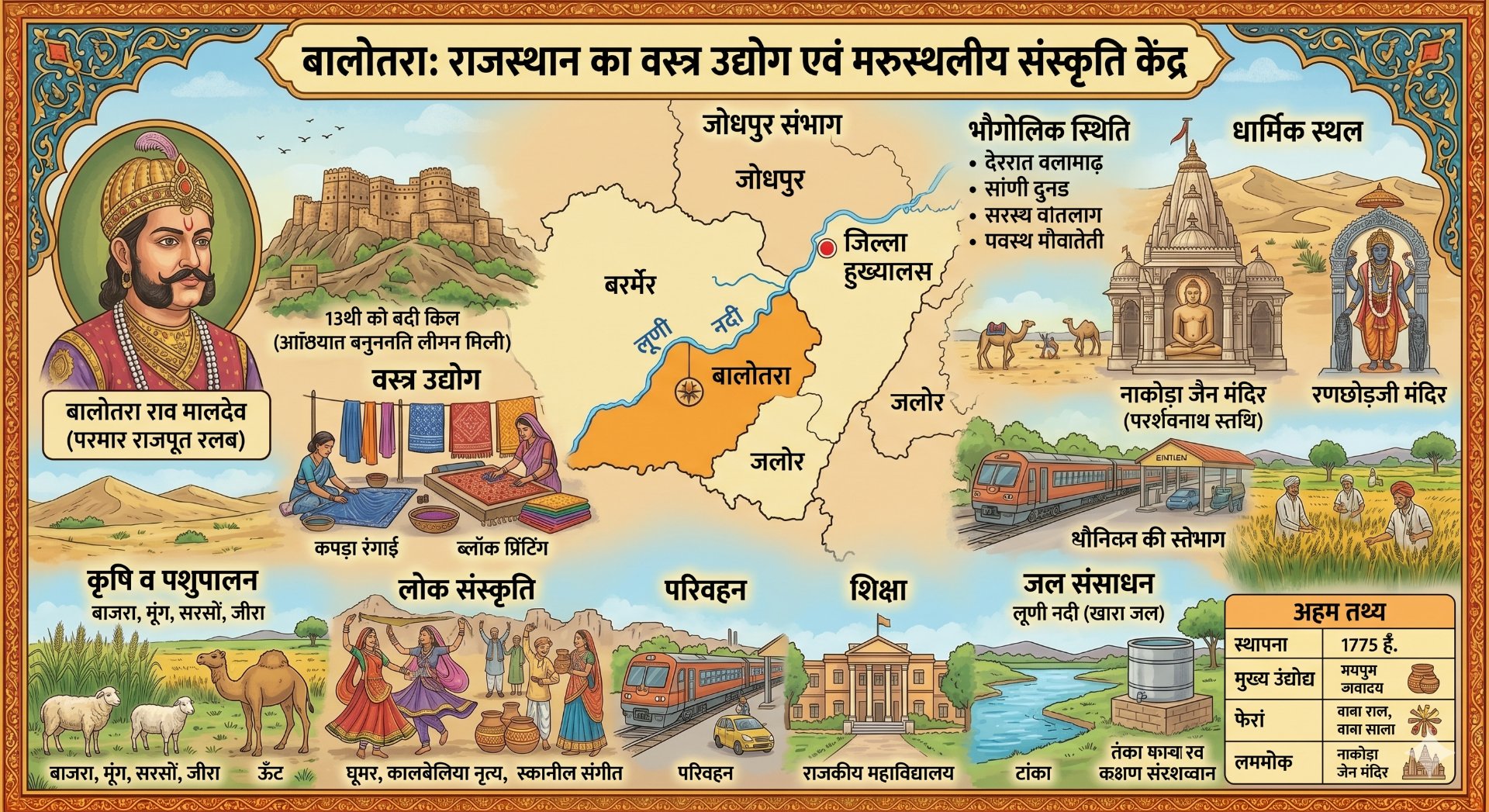 बालोतरा जिला दर्शन - Rajasthan GK and Computer Notes for Patwari & LDC Exam - NotesMind