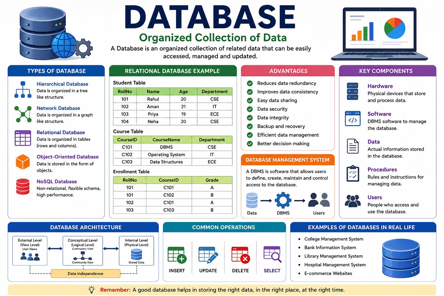 Introduction to Database - Rajasthan GK and Computer Notes for Patwari & LDC Exam - NotesMind