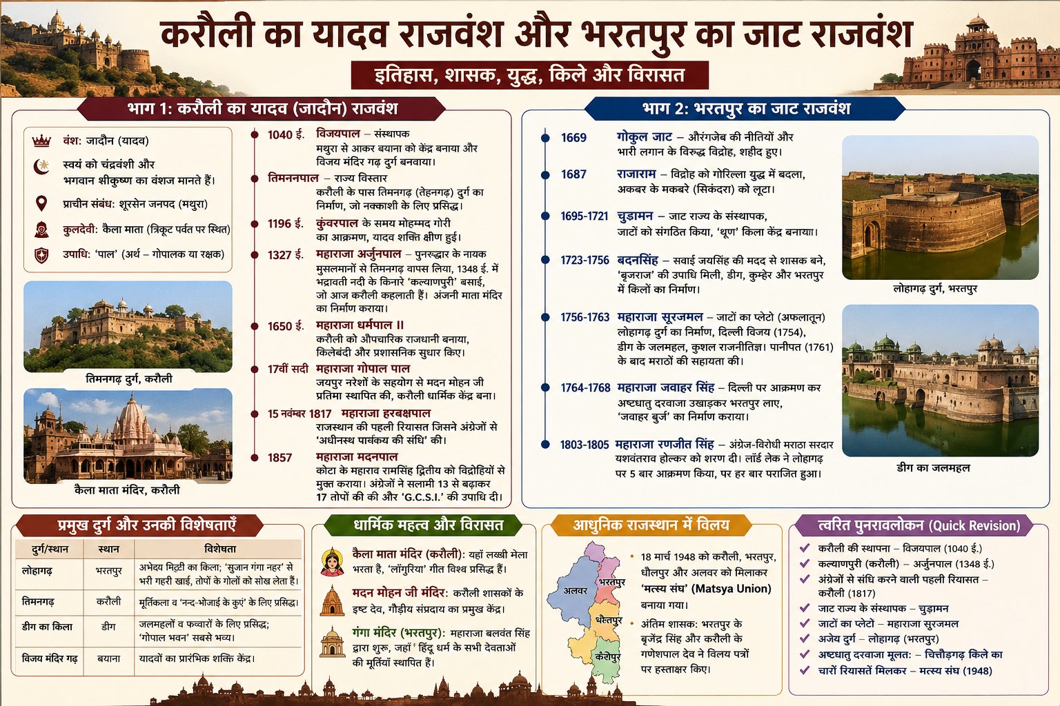 करौली और भरतपुर का गौरवशाली इतिहास: यादव एवं जाट राजवंश - Rajasthan GK and Computer Notes for Patwari & LDC Exam - NotesMind